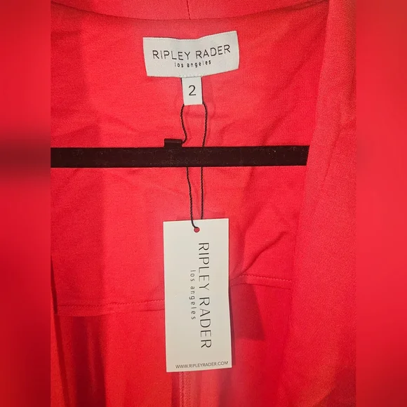 Ripley Rader Coral Smoking Jacket Open Front Cardigan Small - Picture 3 of 5